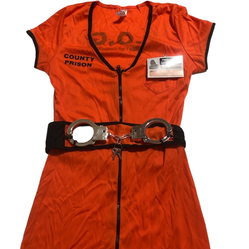 Spirit Halloween Locked Up Prisoner Convict Costume Women Size Small 2-6
